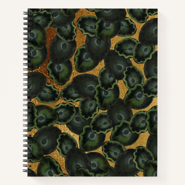 Cuaderno patrón de hojas de lirio exótico (Anverso)