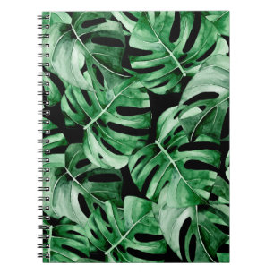 Cuaderno Patrón de hojas de monstera