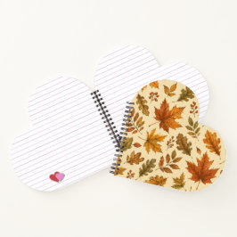 Cuaderno Patrón de hojas de otoño | Foliaje de otoño en acu
