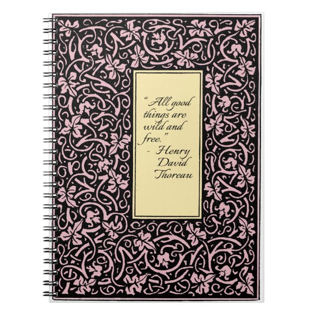 Cuaderno Patrón de hojas de vino de William Morris Grapevin (Frente)