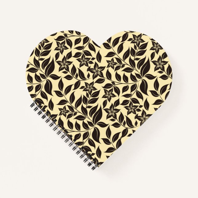 Cuaderno Patrón de hojas florales-47566 (Anverso)