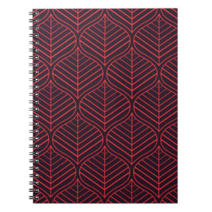 Cuaderno Patrón de hojas geométricas sin fisuras. Textura a