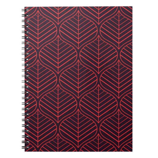 Cuaderno Patrón de hojas geométricas sin fisuras. Textura a (Frente)