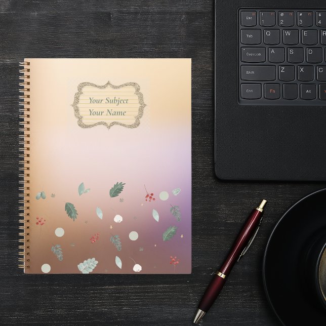 Cuaderno Patrón de hojas modernas Ordenador portátil (Subido por el creador)