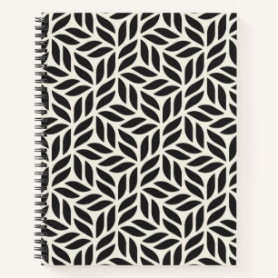 Cuaderno Patrón de hojas moderno y elegante
