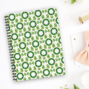 Cuaderno Patrón de hojas, patrón de hojas, hojas verdes