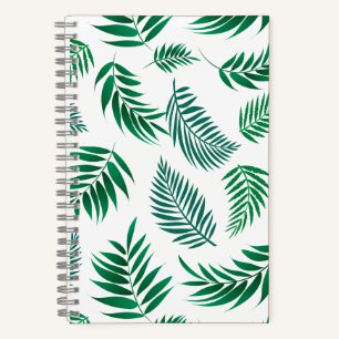 Cuaderno Patrón de hojas tropicales