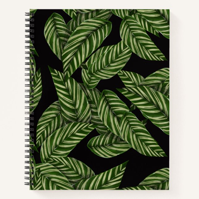 Cuaderno Patrón de hojas tropicales (Anverso)