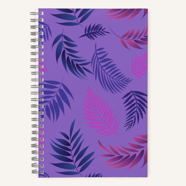 Cuaderno Patrón de hojas tropicales 19 (Anverso)