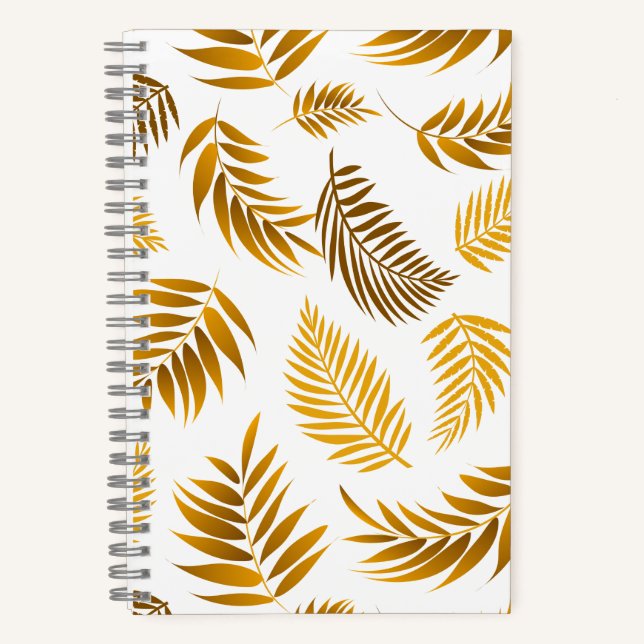 Cuaderno Patrón de hojas tropicales 22 (Anverso)