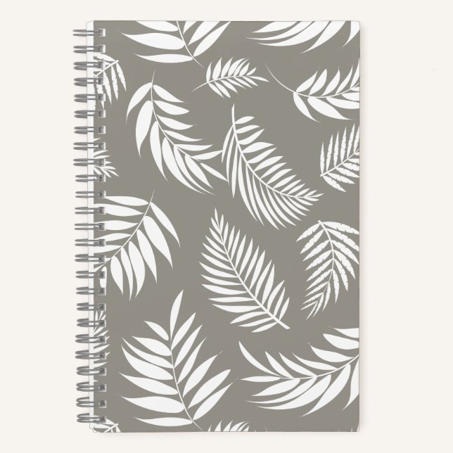 Cuaderno Patrón de Hojas Tropicales 9 (Anverso)
