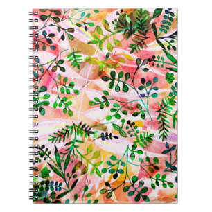 Cuaderno Patrón de hojas tropicales que se repite. Foto art