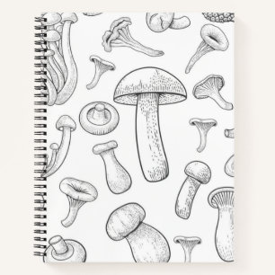 Cuaderno Patrón de hongos