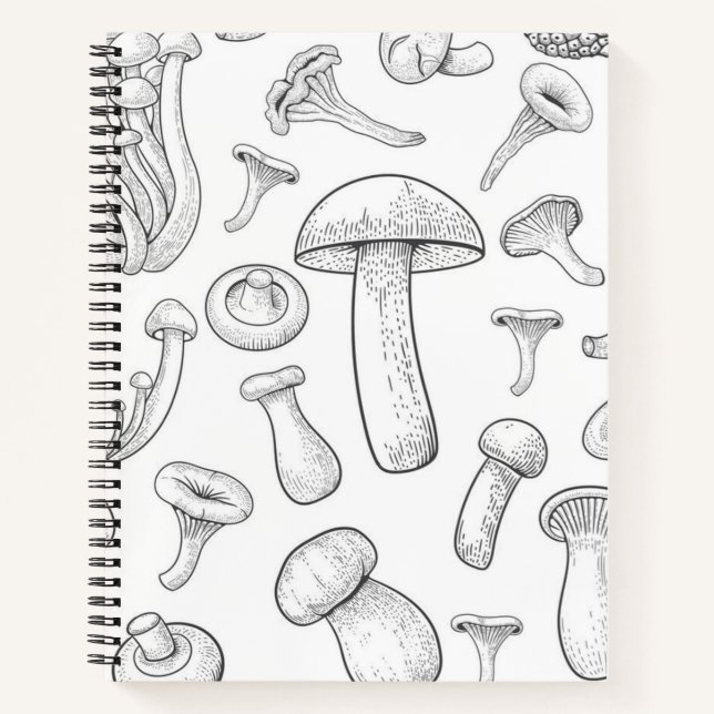 Cuaderno Patrón de hongos (Anverso)