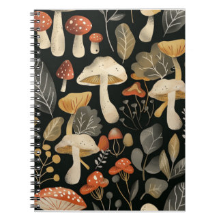 Cuaderno Patrón de hongos caprichosos