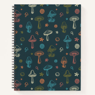 Cuaderno Patrón de hongos caprichosos