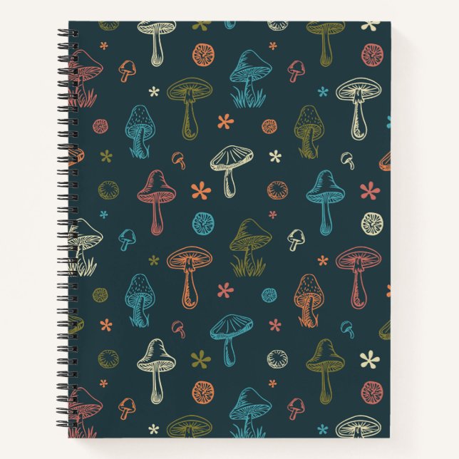 Cuaderno Patrón de hongos caprichosos (Anverso)