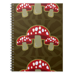 Cuaderno Patrón de hongos hongos hongos divertidos