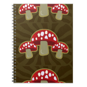Cuaderno Patrón de hongos hongos hongos divertidos