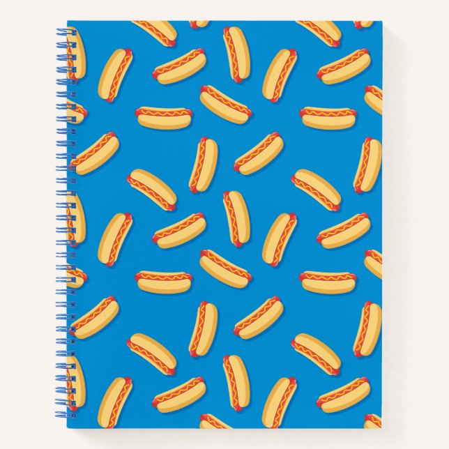 Cuaderno Patrón de Hotdogs de comida rápida (Anverso)