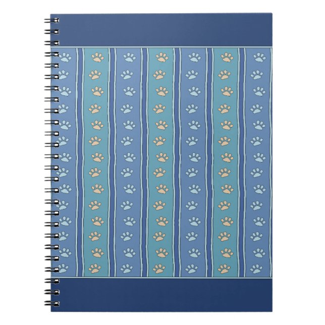 Cuaderno Patrón de huella de pata (Frente)