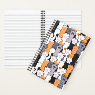 Cuaderno Patrón de Huellas de Gato