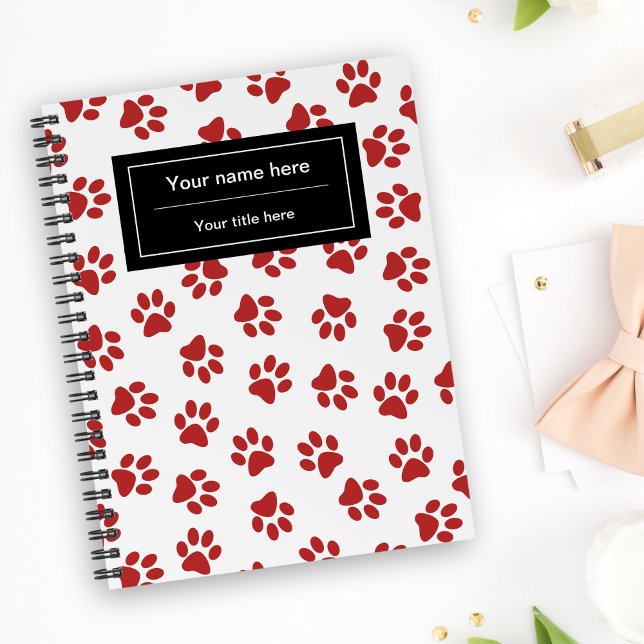 Cuaderno Patrón de huellas de patas, patas de perro, patas  (Subido por el creador)