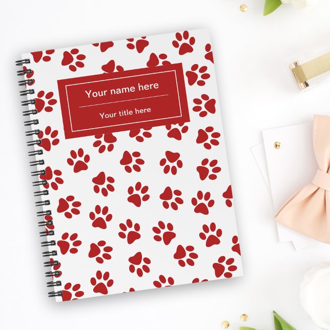 Cuaderno Patrón de huellas de patas, patas de perro, patas  (Subido por el creador)