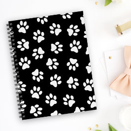 Cuaderno Patrón de huellas de patas, patas de perro, patas