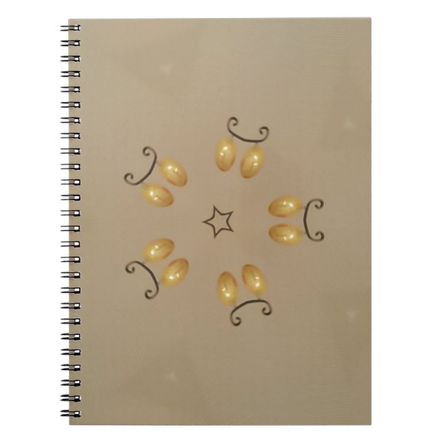Cuaderno Patrón de huevo dorado amarillo Huevos de Pascua B (Frente)