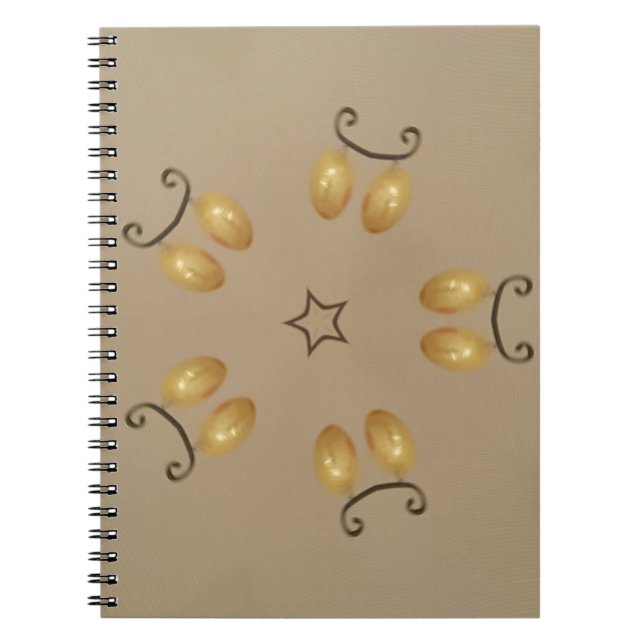 Cuaderno Patrón de huevo dorado amarillo Huevos de Pascua B (Frente)