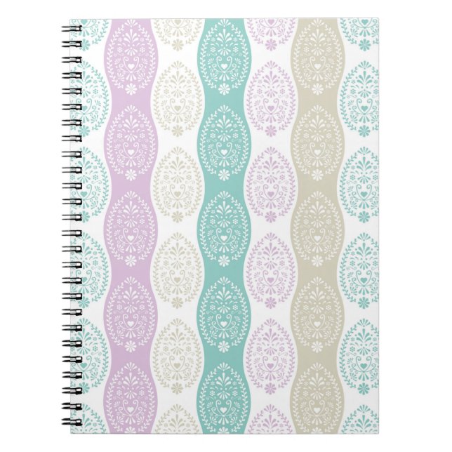 Cuaderno Patrón de Huevo Pastel de Pascua - Diseño de vacac (Frente)