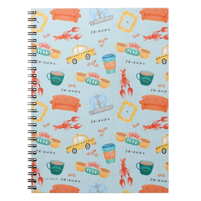 Cuaderno Patrón de iconos clásicos de FRIENDS™ (Frente)