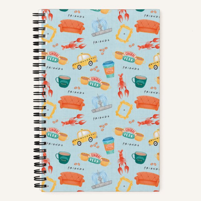 Cuaderno Patrón de iconos clásicos de FRIENDS™ (Anverso)