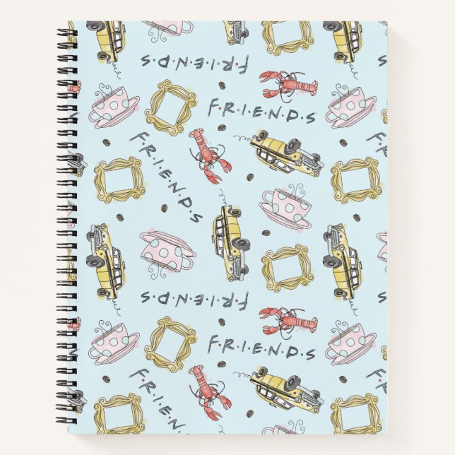 Cuaderno Patrón de iconos de acuarela FRIENDS™ (Anverso)