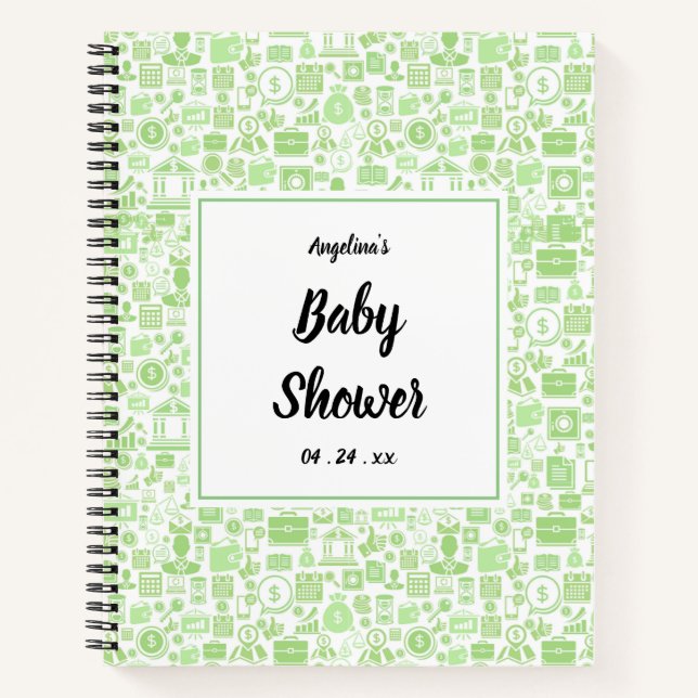 Cuaderno Patrón de iconos económicos (Anverso)