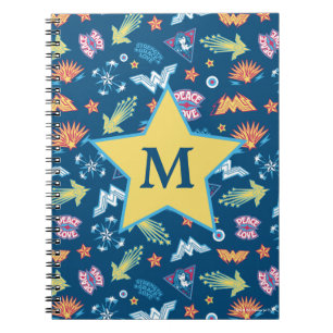 Cuaderno Patrón de iconos y frases de mujeres maravillas