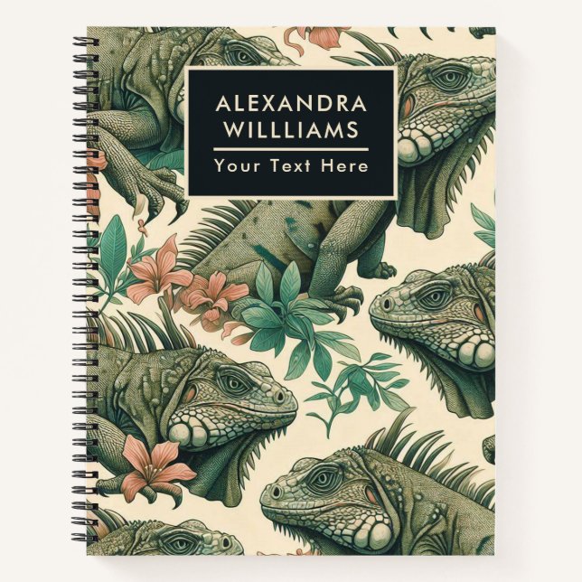 Cuaderno Patrón de iguana de época (Anverso)