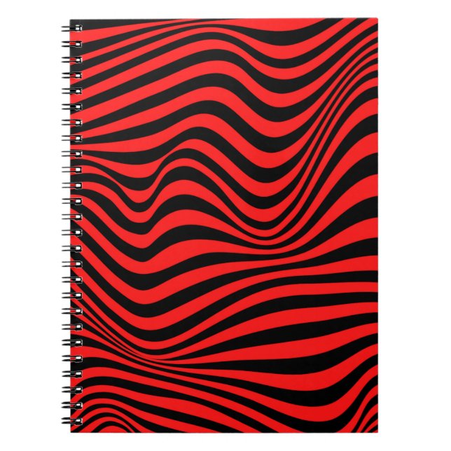 Cuaderno Patrón de ilusión óptica ondulada (Frente)