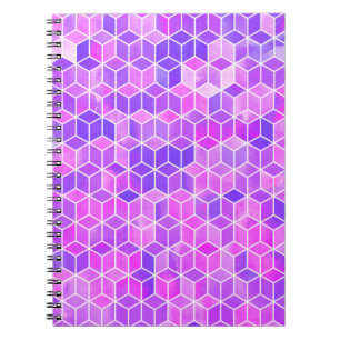 Cuaderno Patrón de ilustracion hexagonal de acuarela