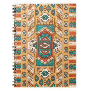 Cuaderno Patrón de ilustracion inmaculado étnico tribal de 
