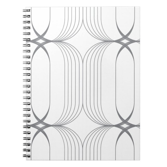 Cuaderno Patrón de ilustracion moderno y elegante (Frente)