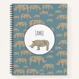 Cuaderno Patrón de Ilustracion rinoceronte