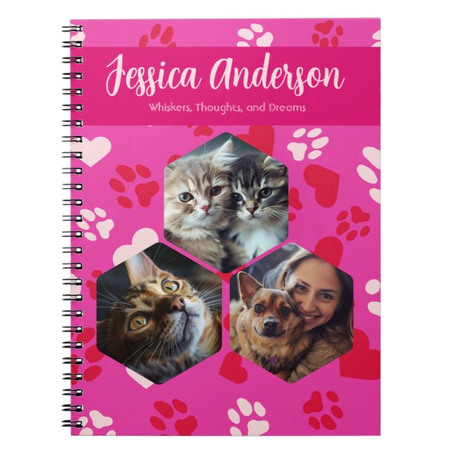 Cuaderno Patrón de imágenes personalizadas y de imágenes co (Frente)