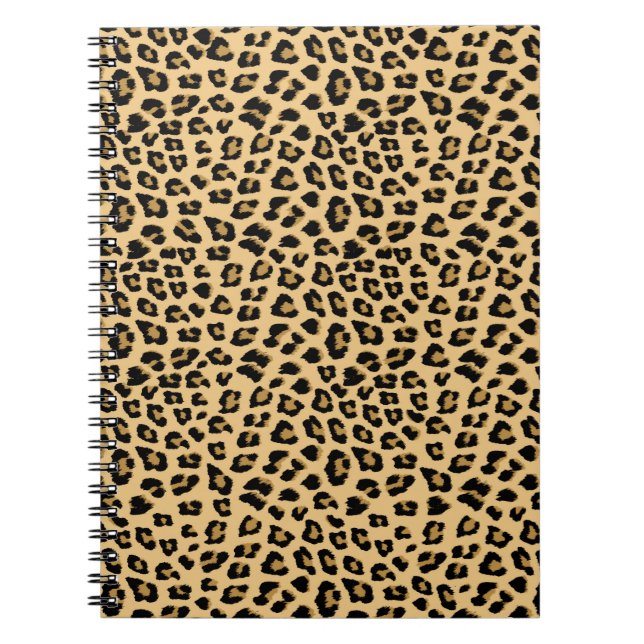 Cuaderno Patrón de impresión Cute Leopard (Frente)