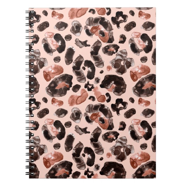 Cuaderno Patrón de impresión de animales de leopardo acuáti (Frente)