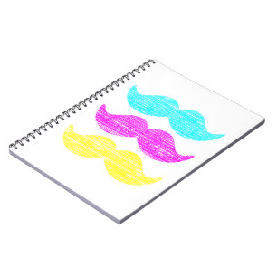 Cuaderno Patrón de Impresión de Bigote de Color CMY