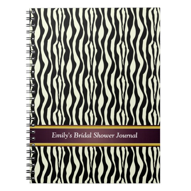 Cuaderno Patrón de impresión de cebra (Frente)