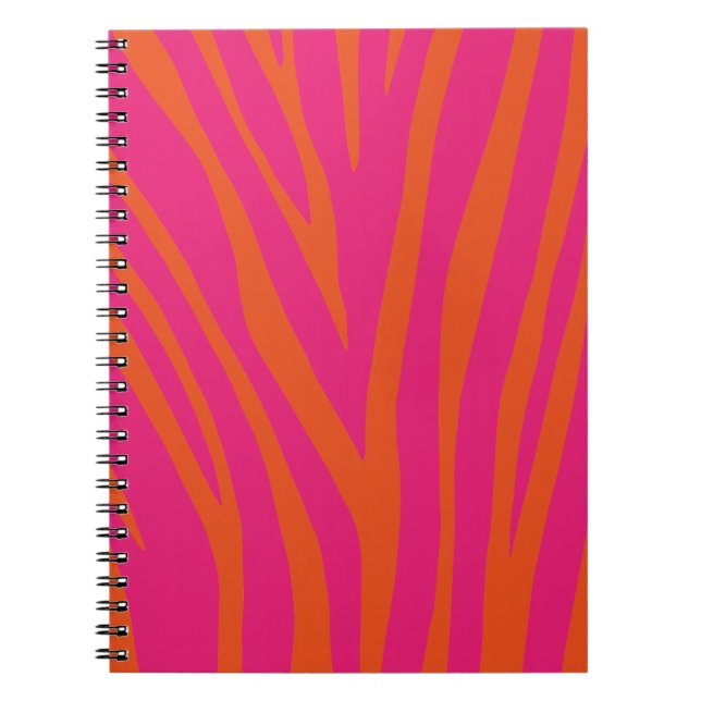Cuaderno Patrón de impresión de cebra moderno (Frente)