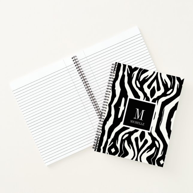 Cuaderno Patrón de impresión de cebra Personalizado silvest (Interior)